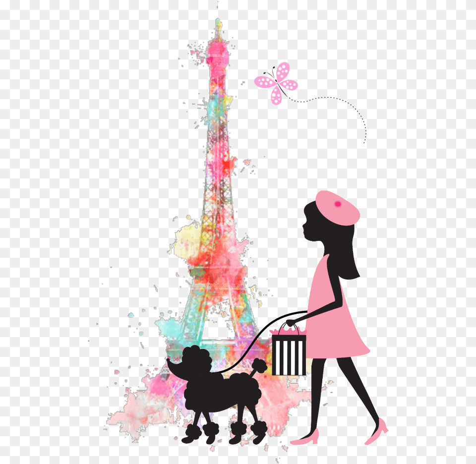 Ftestickers Clipart Paris Eiffeltower Girl Colorsplash Paris, Art, Graphics, Adult, Female Free Transparent Png