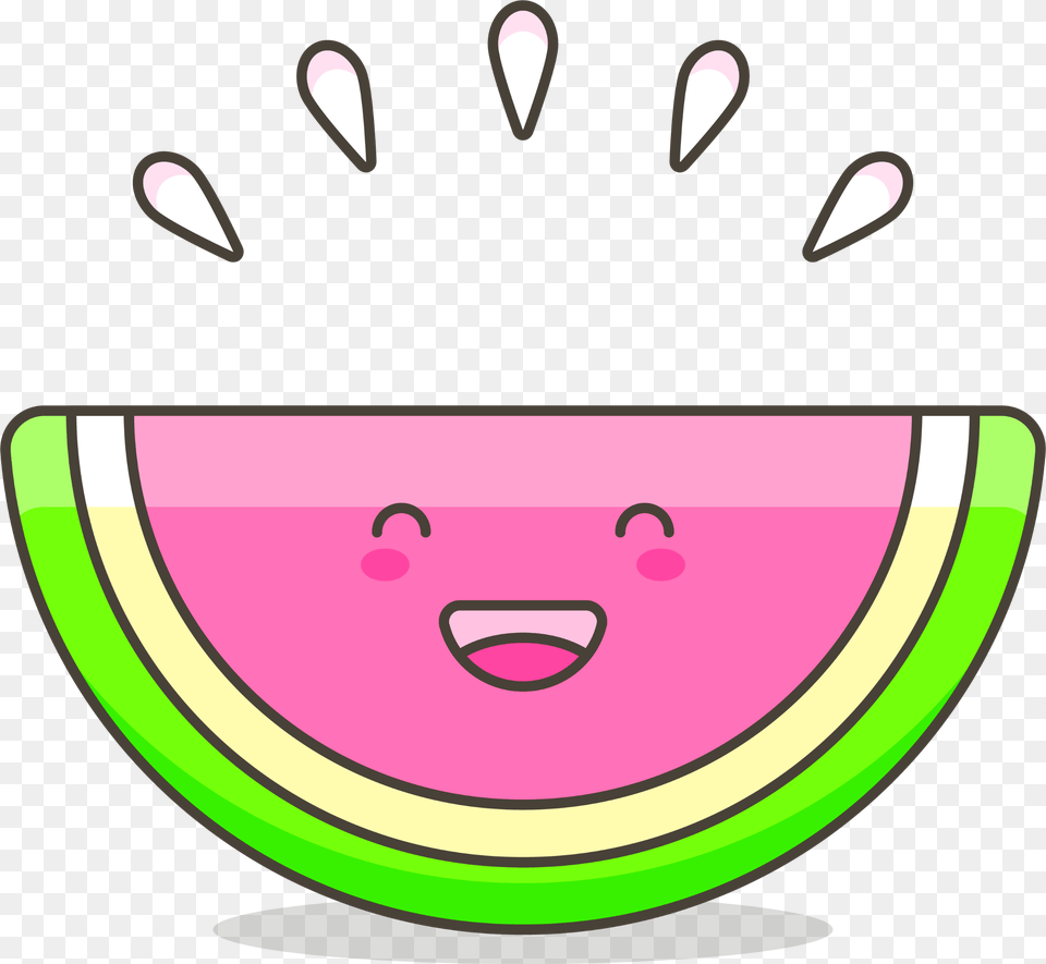 Ftestickers Clipart Watermelon Kawaii Cute, Food, Fruit, Plant, Produce Png Image