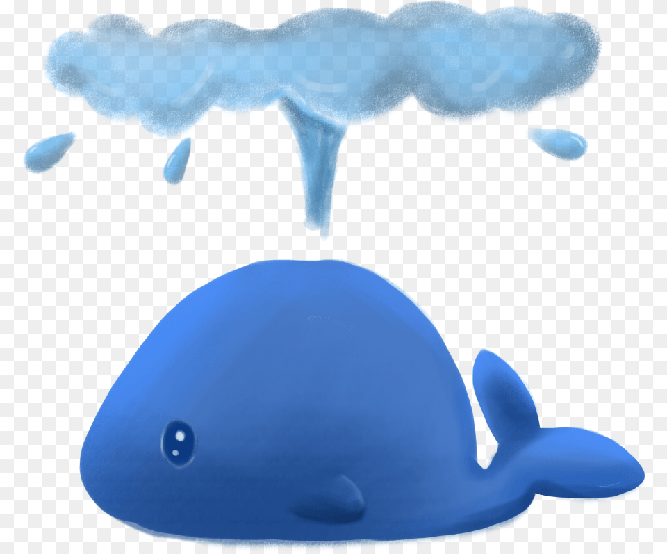 Ftestickers Clipart Whale Waterspout Cute Whale Splashing Water, Animal, Mammal, Sea Life, Beluga Whale Png