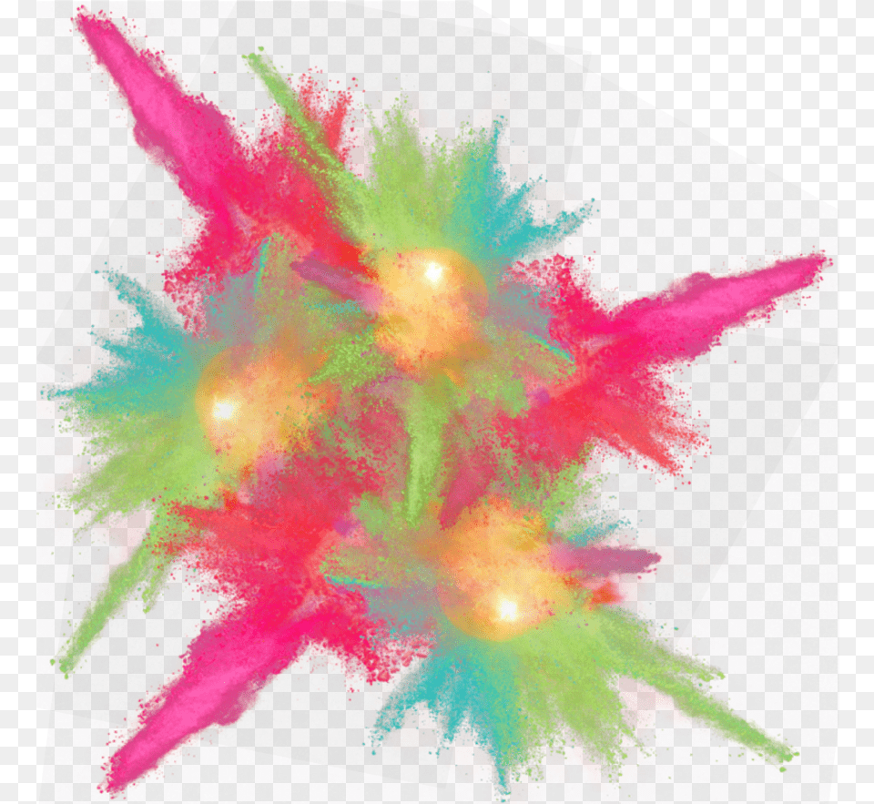 Ftestickers Colorsplash Coloredpowder Powderexplosion Floral Design, Art, Graphics, Pattern, Light Free Png Download