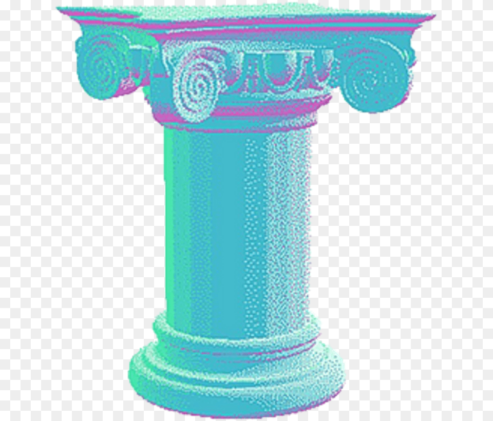 Ftestickers Column Stone Tumblr Vaporwaveaesthetics Vaporwave Aesthetic Gif, Architecture, Pillar Png Image