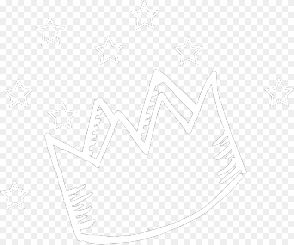 Ftestickers Crown Doodle Doodleart White Cute Crown, Stencil, Symbol, Clothing, Hat Free Png