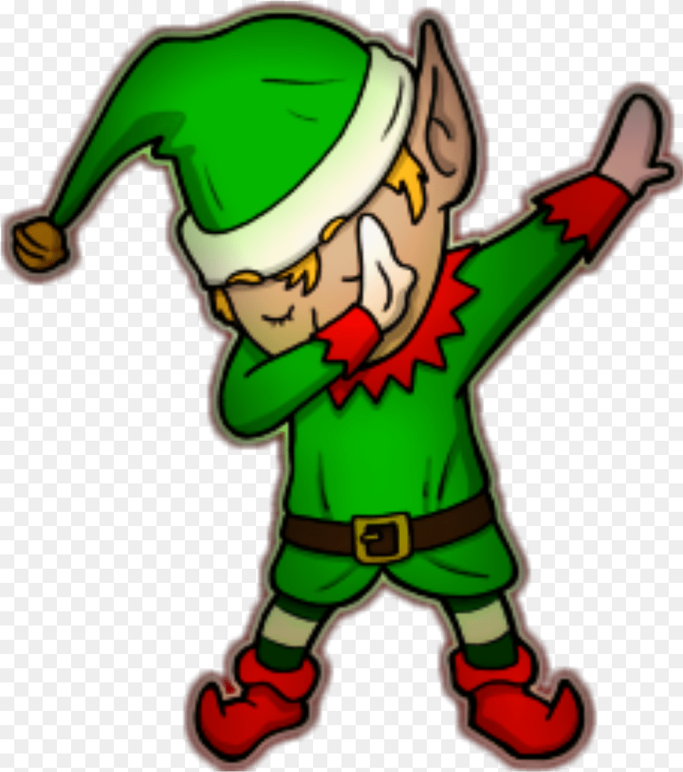 Ftestickers Elf Dab Dance Christmas Danial8986 Elf Elf Clip Art, Baby, Person, Clothing, Costume Free Png