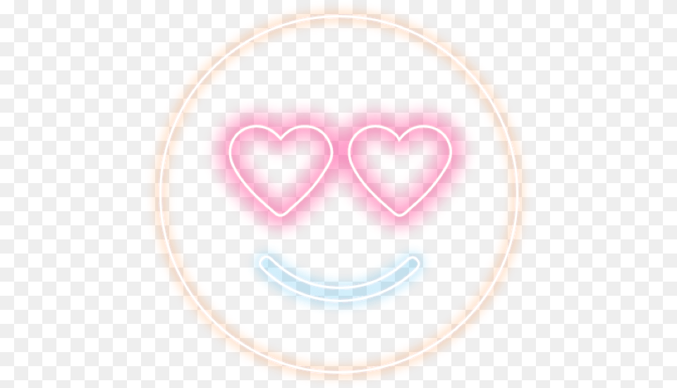 Ftestickers Emotions Emojineon Freetoedit Heart, Light, Neon Free Transparent Png