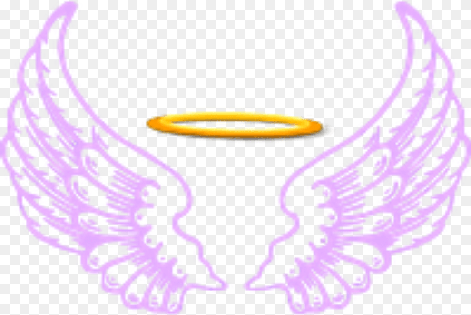 Ftestickers Fantasyart Angel Wings Halo Purple, Accessories, Jewelry, Necklace, Light Free Png
