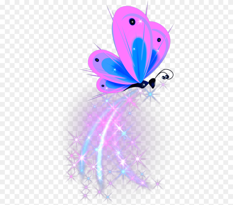 Ftestickers Fantasyart Butterfly Sparkles Luminous Sparkle Pink And Purple Butterfly, Art, Graphics, Light, Lighting Png Image