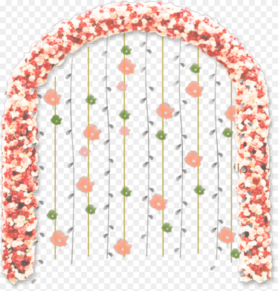 Ftestickers Flowers Arch Archway Decorative Wedding Pink, Architecture, Gate Png Image