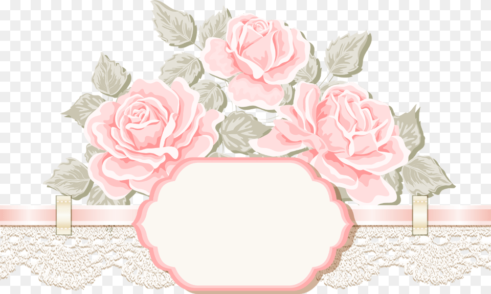 Ftestickers Flowers Roses Lace Banner Divider Garden Roses, Flower, Plant, Rose, Accessories Free Png