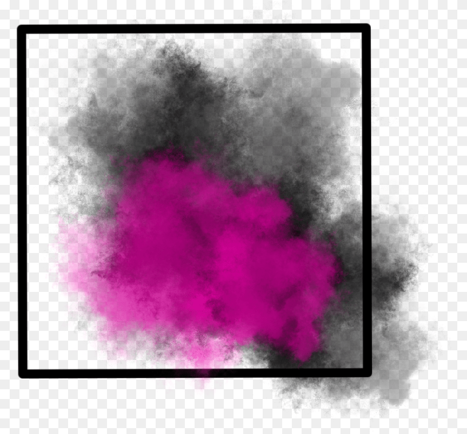 Ftestickers Frame Borders Smoke Colorful, Purple, Powder Png Image