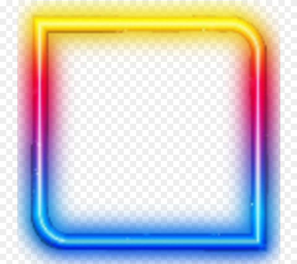 Ftestickers Frame Borders Square Neon Luminous Majorelle Blue, Light, Electronics, Screen, Window Png