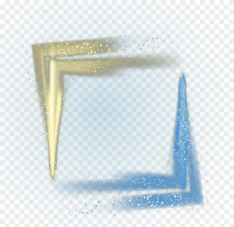 Ftestickers Frame Glitter Sparkle Gold Blue Transparent 3d Hd Border, Lighting, Outdoors, Nature, Architecture Free Png Download