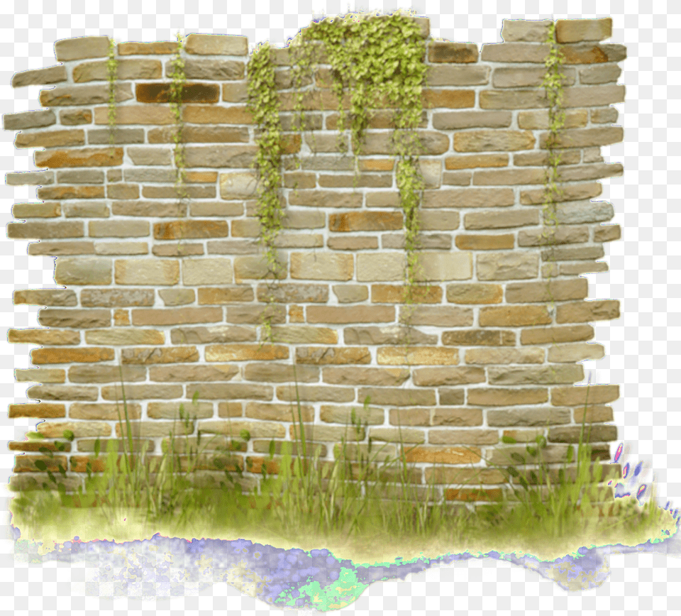Ftestickers Garden Grass Ivy Wall Brick Mur, Architecture, Building, Path, Stone Wall Free Png