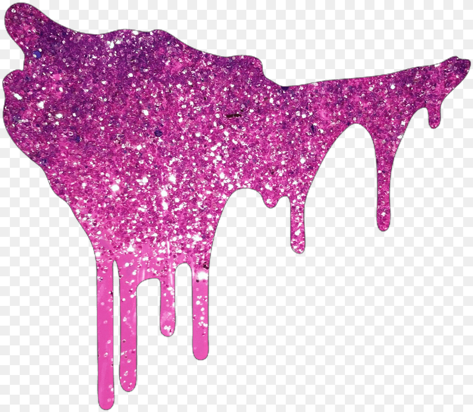 Ftestickers Glitter Drip Drippy Dripping Liquid Glitter Drip, Purple Free Png Download