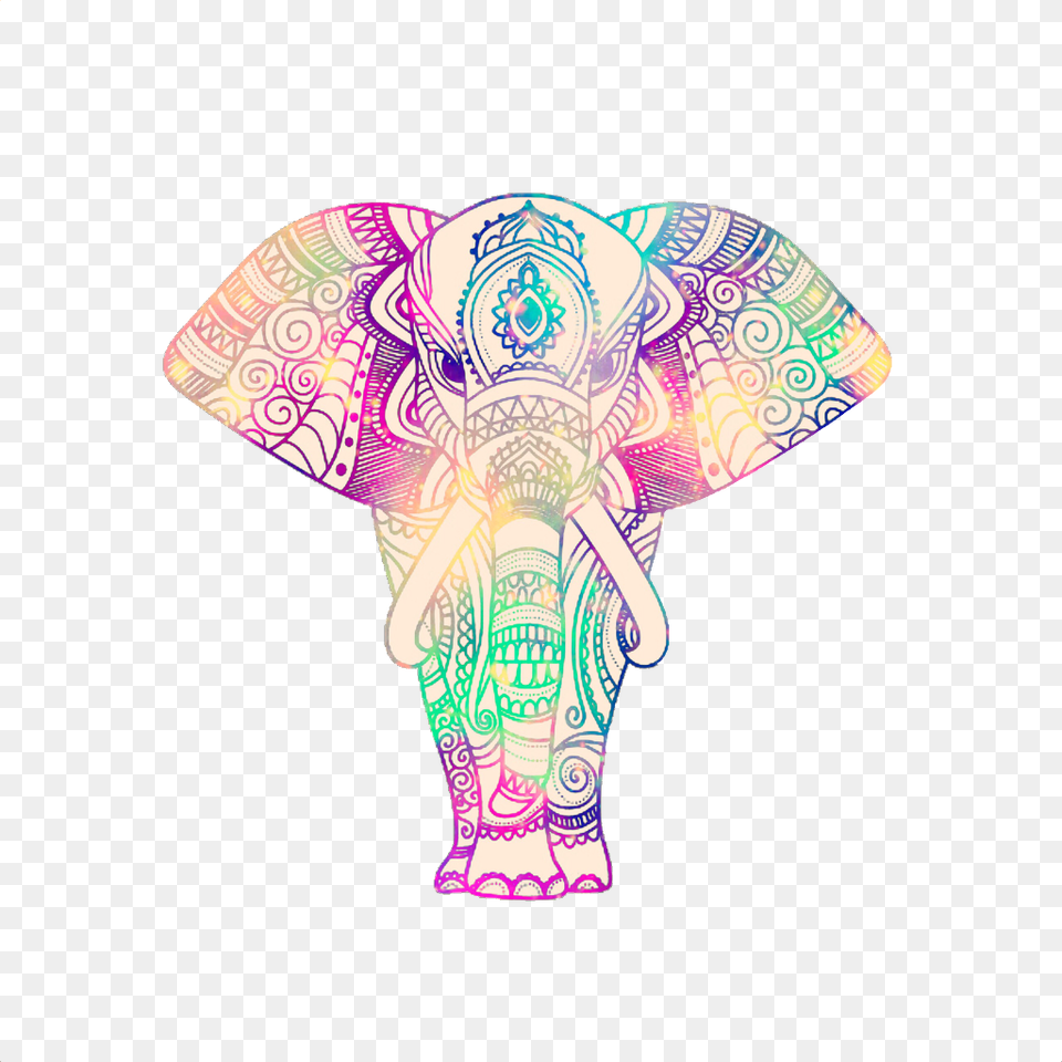 Ftestickers Glitter Sparkle Galaxy Animal Elephant Illustration, Mammal, Wildlife, Art Free Png Download