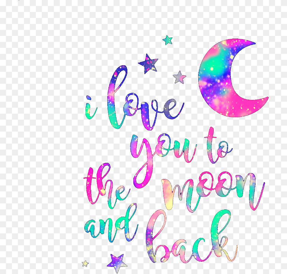 Ftestickers Glitter Sparkles Stars Moon Love Graphic Design, Text, Nature, Night, Outdoors Png Image