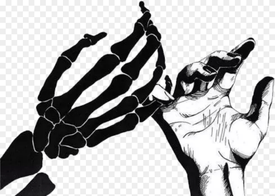 Ftestickers Halloween Skeleton Hands Scary Creepy Skeleton Hands Pinky Promise, Body Part, Hand, Person, Finger Free Png