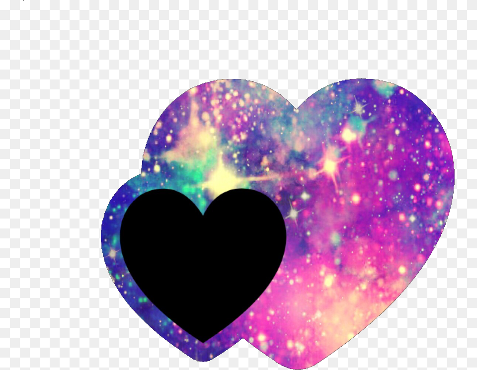 Ftestickers Heart Galaxy Glitter Sparkle Cute Heart, Purple, Accessories, Ornament, Gemstone Free Png Download