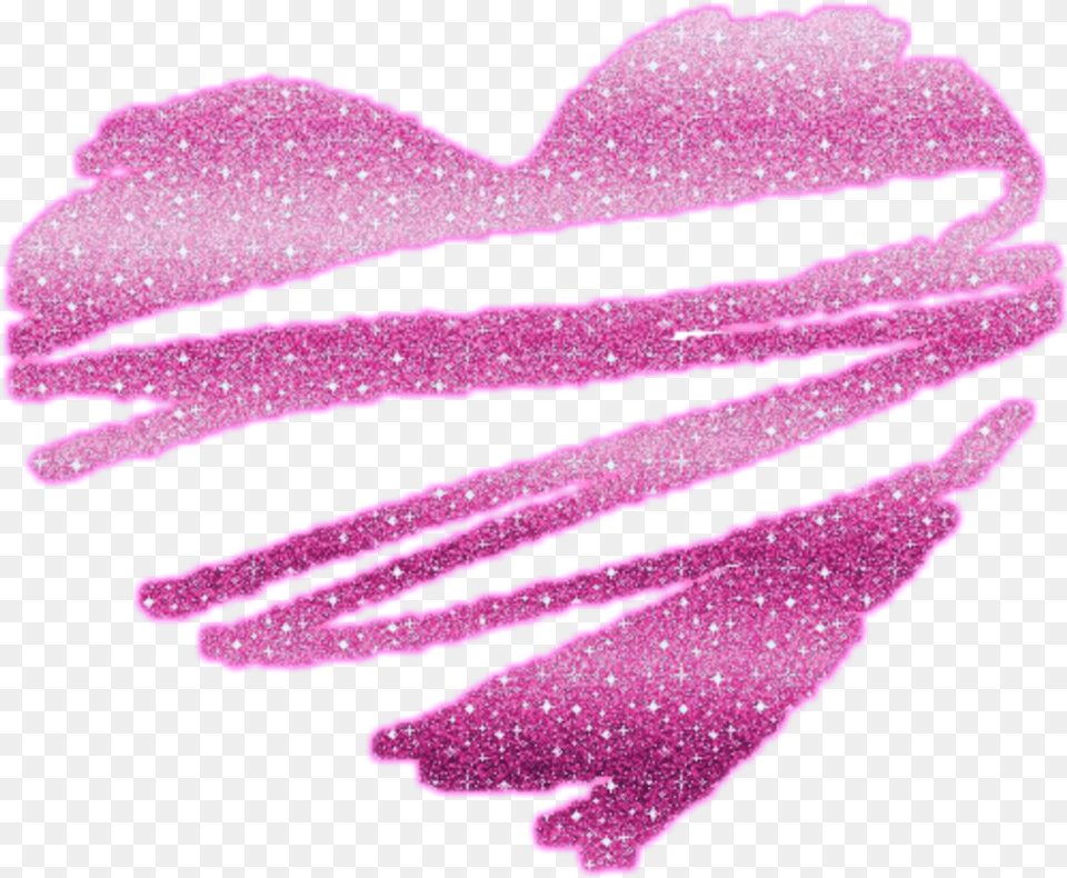Ftestickers Heart Sparkle Glitter Pink Pink Glitter Heart Transparent Background, Plant, Purple, Accessories Png