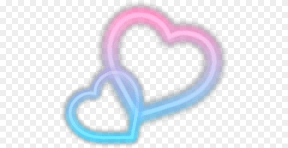 Ftestickers Hearts Glowing Luminous Gradientcolors Heart, Light, Neon, Electronics, Headphones Png Image