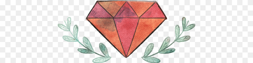 Ftestickers Hipster Diamond Watercolor Freetoedit Watercolor Painting, Accessories, Gemstone, Jewelry, Art Free Png Download