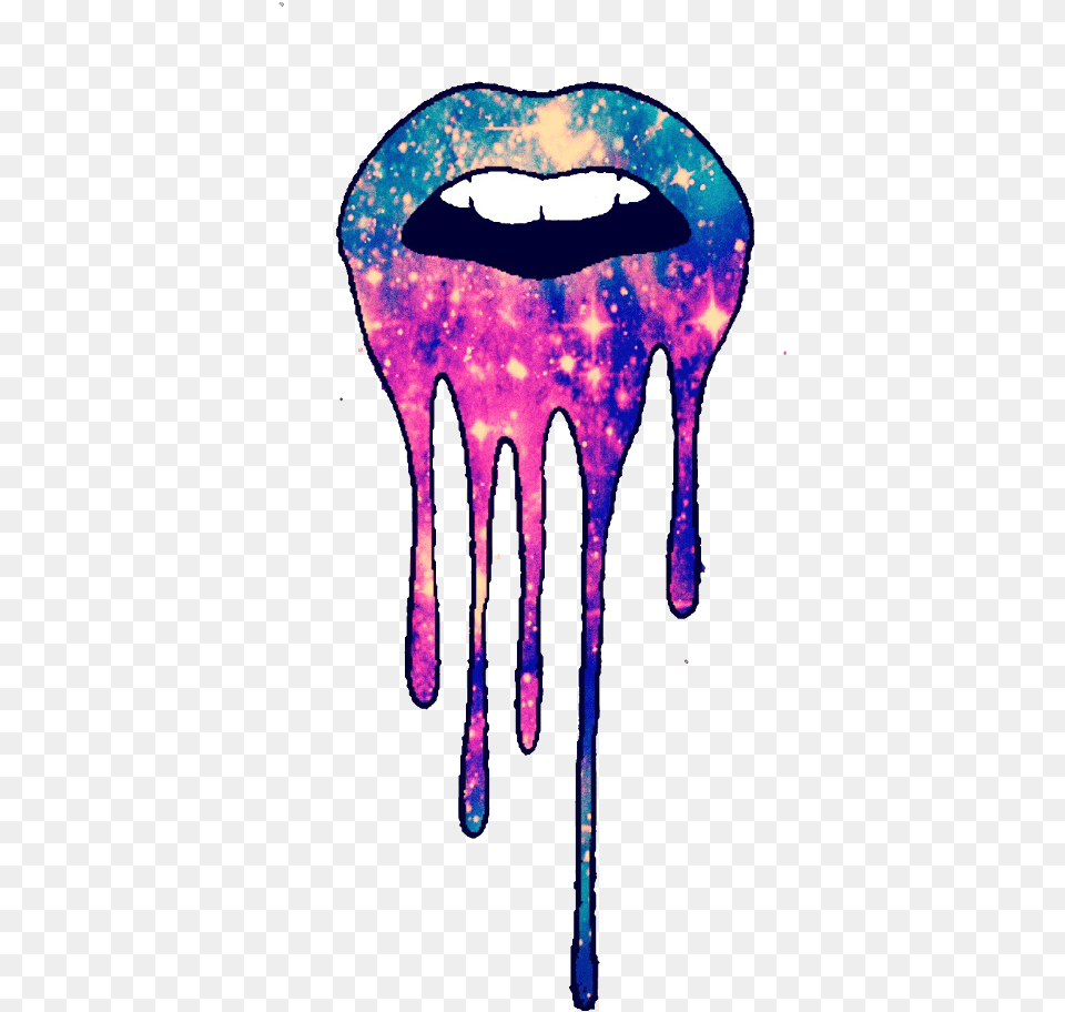 Ftestickers Lips Kiss Melting Pink Purple Blue Pink Purple Blue Lips, Accessories, Ice, Cutlery, Fork Free Png