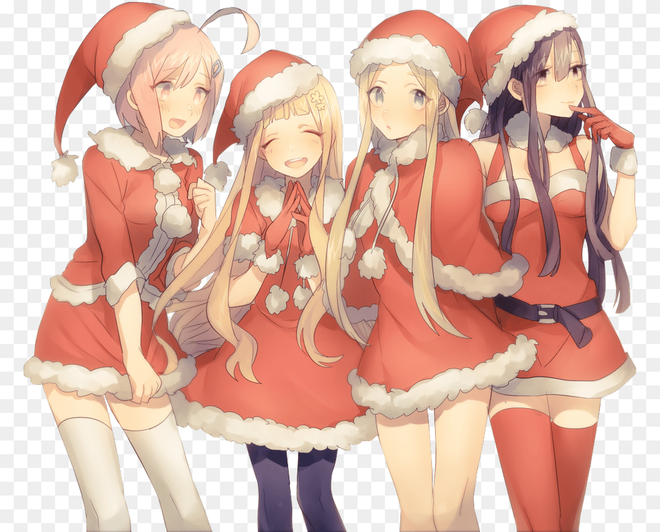 Ftestickers Merychristmas Christmas Girl People Nightcore Christmas, Publication, Book, Comics, Adult Png