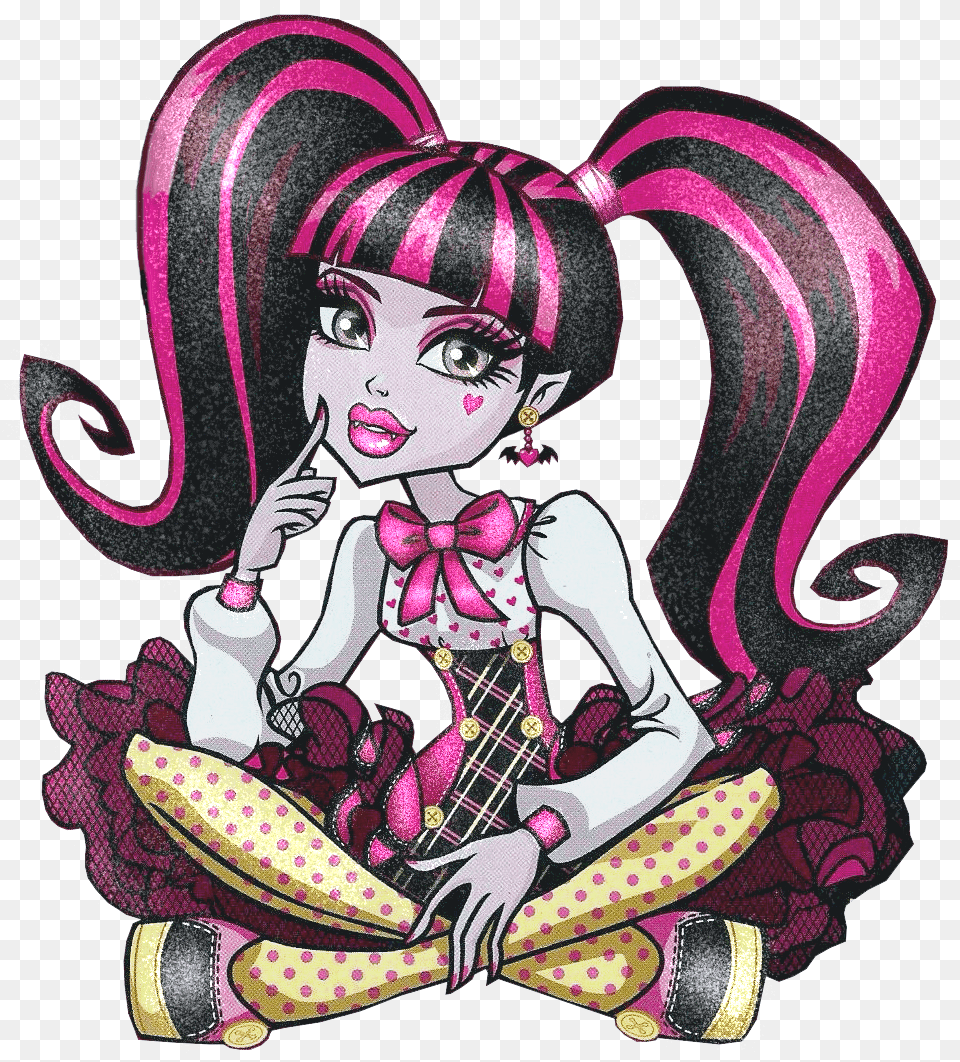 Ftestickers Monsterhigh Stickers Sparkly Draculaura Monster High Characters, Book, Comics, Publication, Adult Png