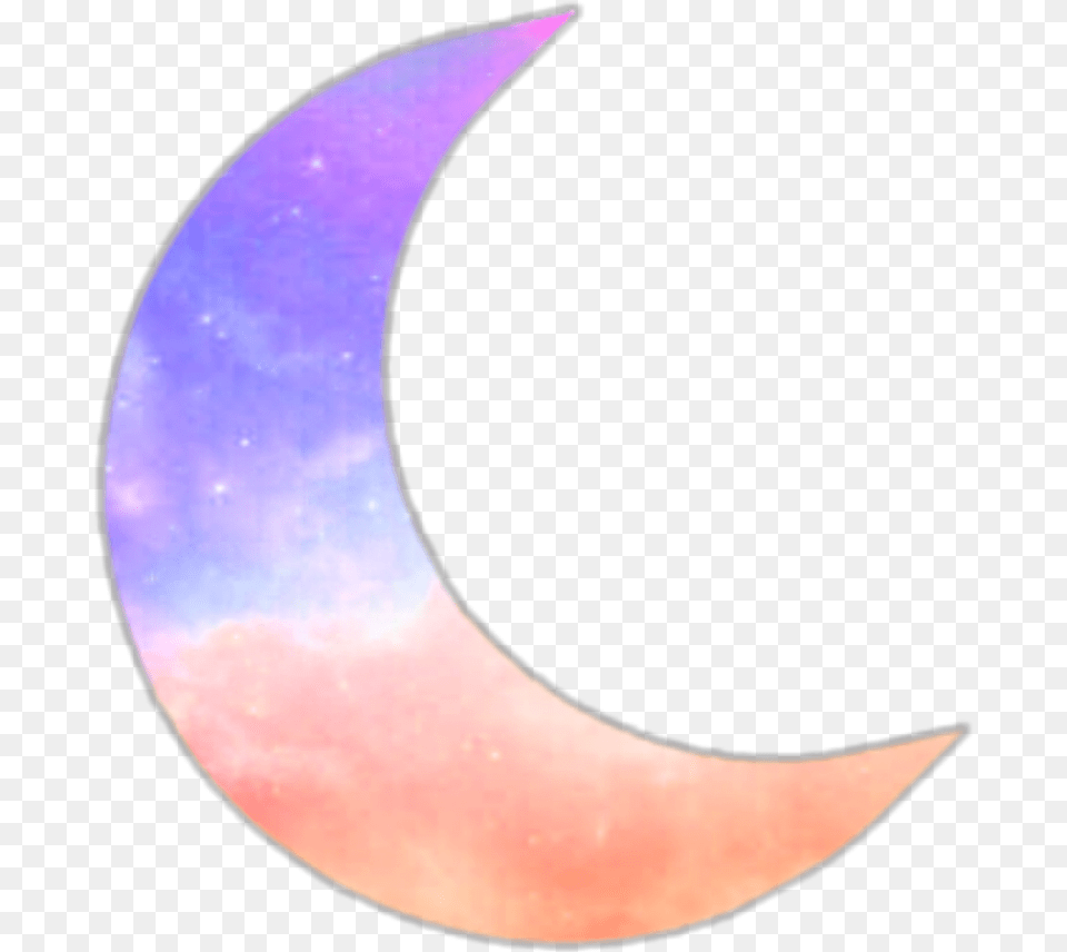 Ftestickers Moon Crescent Gradientcolors Purple, Astronomy, Nature, Night, Outdoors Free Transparent Png