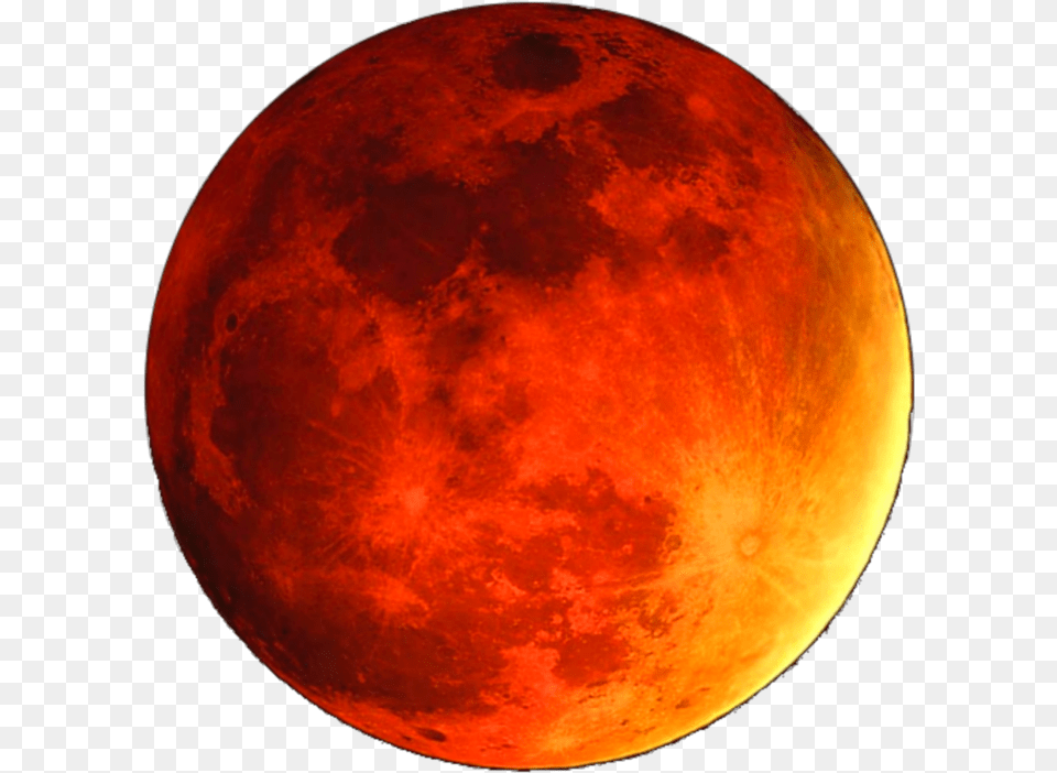 Ftestickers Moon Luminous Glowing Orange Transparent Glowing Moon, Astronomy, Nature, Night, Outdoors Png Image