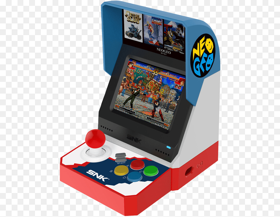 Ftestickers Neogeo Snk Arcade Console Videogame Snk Neo Geo Mini, Arcade Game Machine, Game, Person, Screen Png