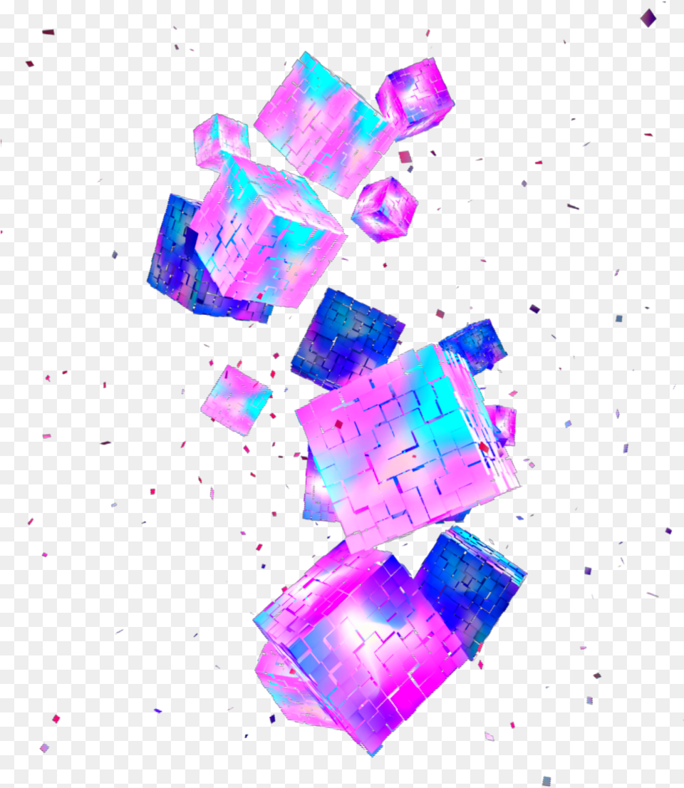 Ftestickers Overlay Shapes Geometric Holographic, Crystal, Purple, Mineral, Ice Free Transparent Png