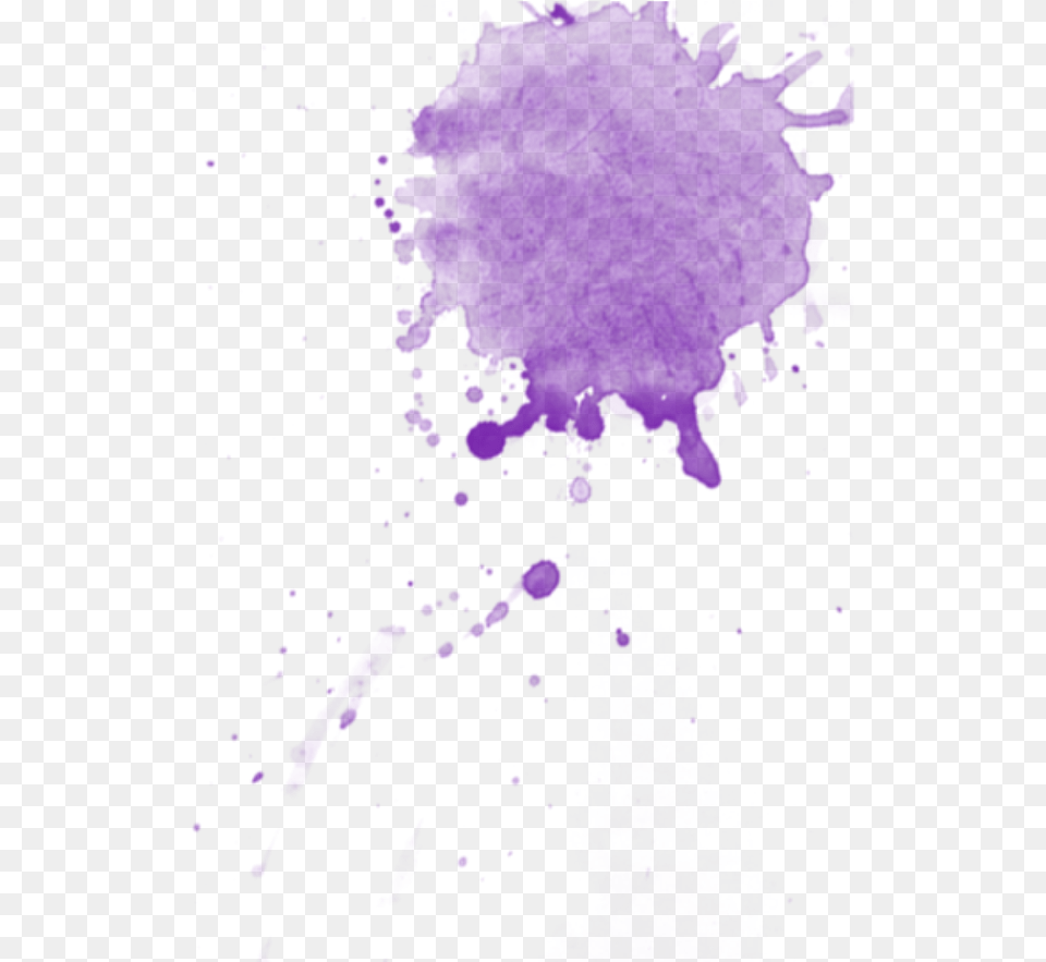 Ftestickers Paintsplatter Purple Watercolor Splash Purple Paint Splatter, Art, Graphics, Stain, Powder Free Png Download