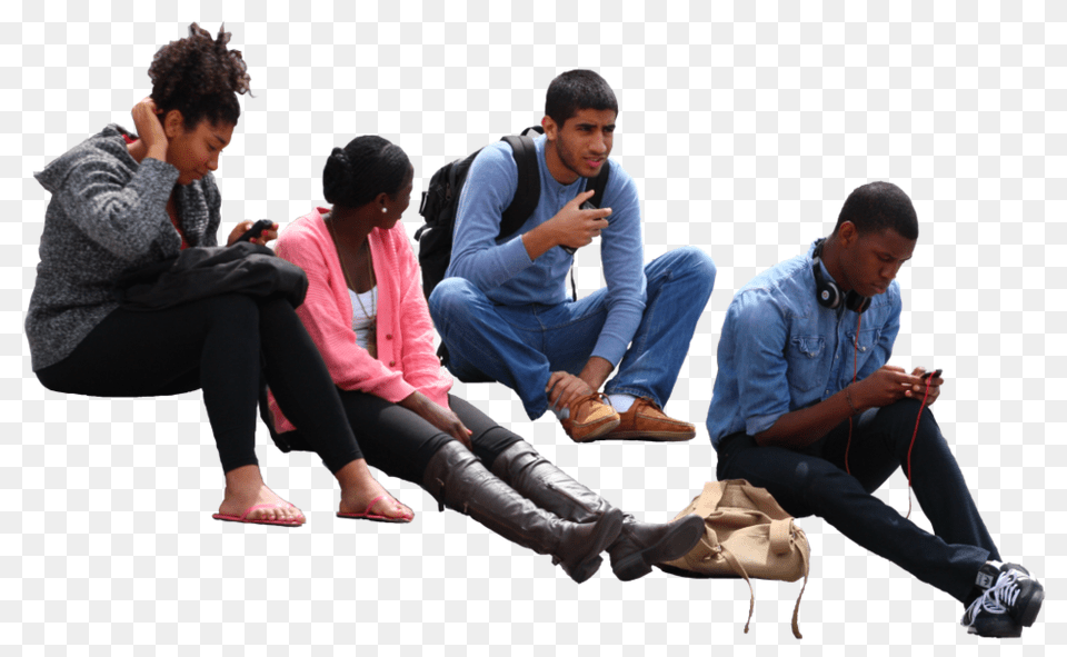 Ftestickers People Crowd Sitting Hangout Friends, Male, Adult, Man, Person Free Transparent Png