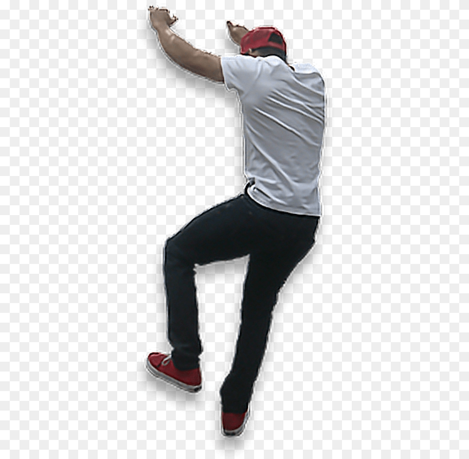 Ftestickers People Man Climbing Personas Escalando, Baseball Cap, Cap, Clothing, Hat Free Transparent Png