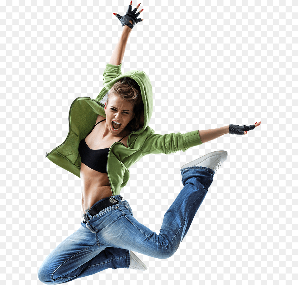 Ftestickers People Woman Jump Dance Danial8986 Jumping In The Air, Person, Clothing, Dancing, Pants Free Png Download