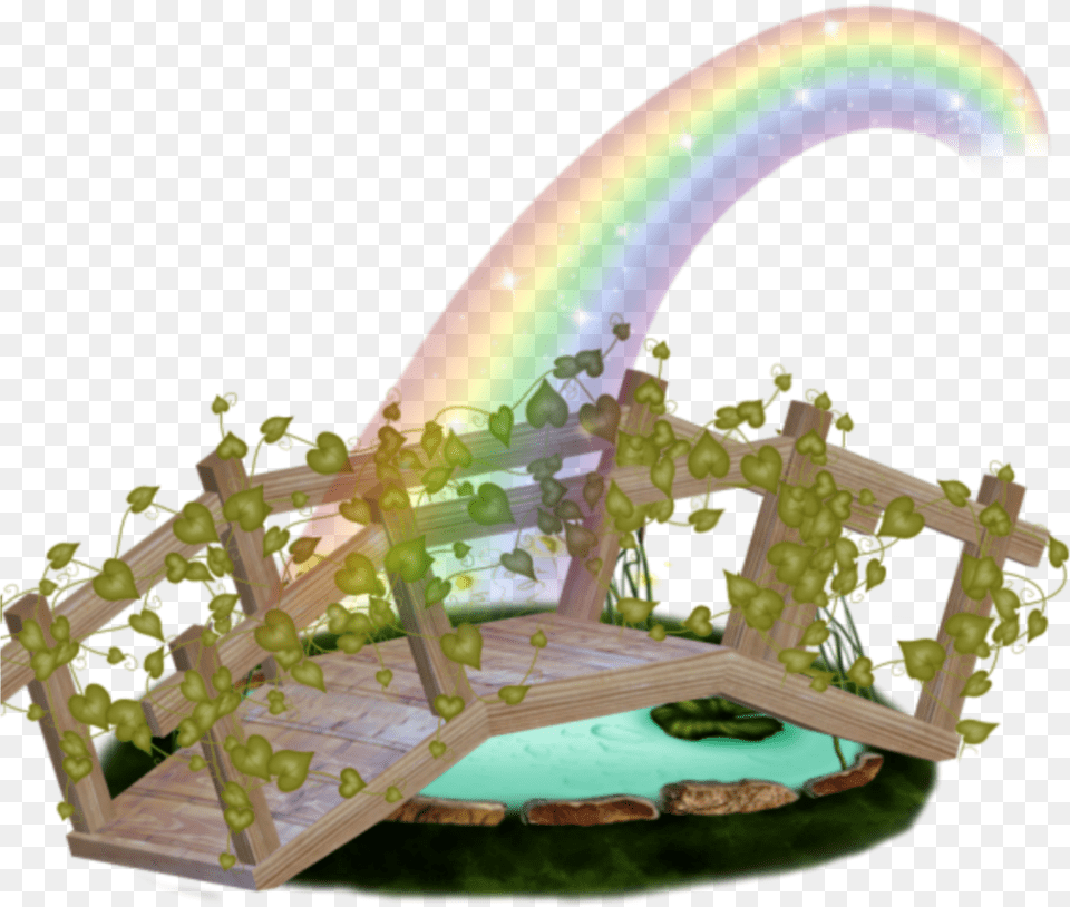 Ftestickers Pond Rainbow Bridge Wooden Rainbow Bridge Clipart, Outdoors, Play Area, Outdoor Play Area, Night Free Png