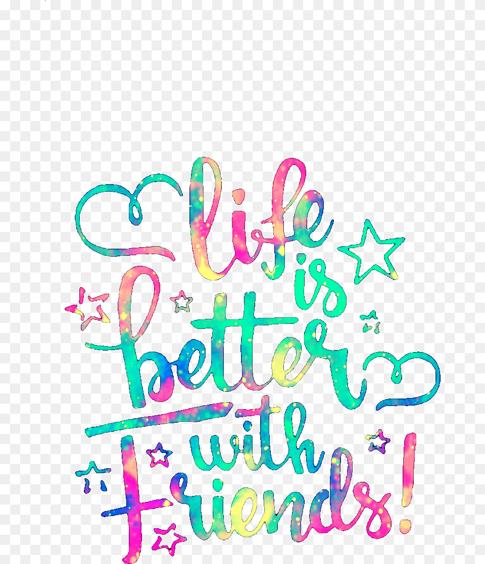 Ftestickers Quotes Sayings Bffs Friends Hearts Calligraphy, Text Free Png Download