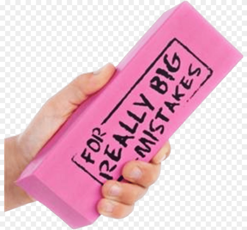 Ftestickers Rubber Eraser Meme Mistakes Reallybigmistak Really Big Mistakes Hand, Rubber Eraser, Credit Card, Text Png Image