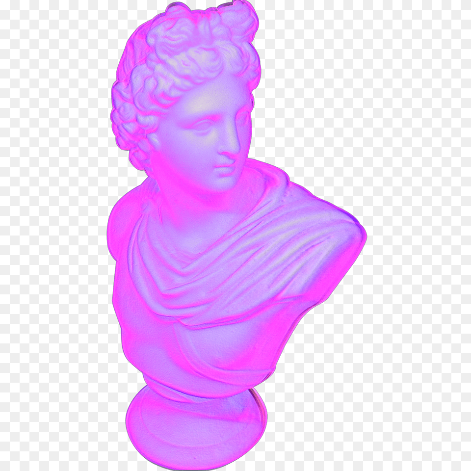 Ftestickers Sculpture Holographic Aesthetic Vaporwave, Art, Baby, Person, Face Free Png Download