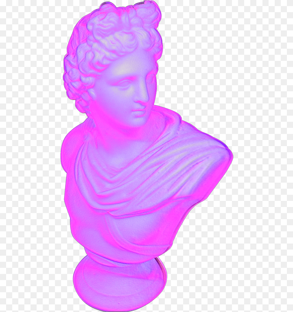 Ftestickers Sculpture Holographic Aesthetic Vaporwave Illustration, Art, Baby, Person, Face Free Png