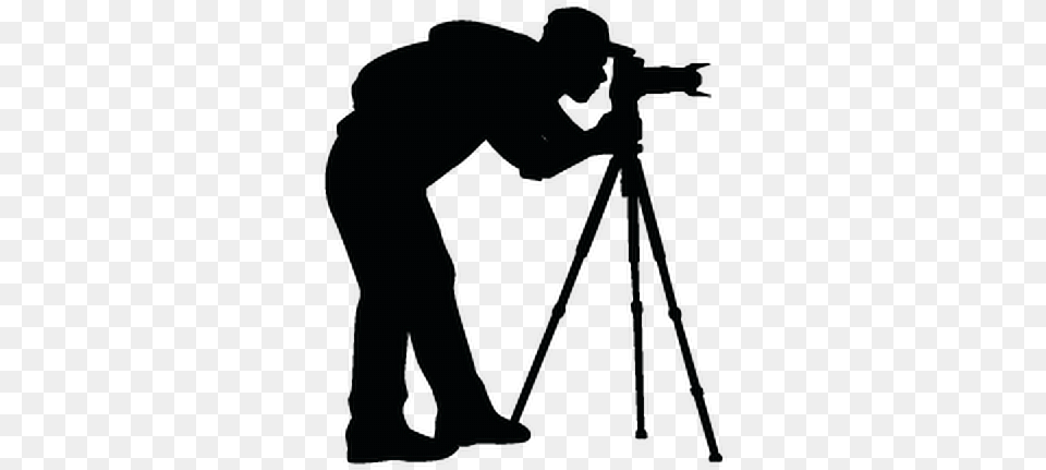 Ftestickers Silhouette People Man Photographer Full Hd Camera Logo, Photography, Tripod Png Image