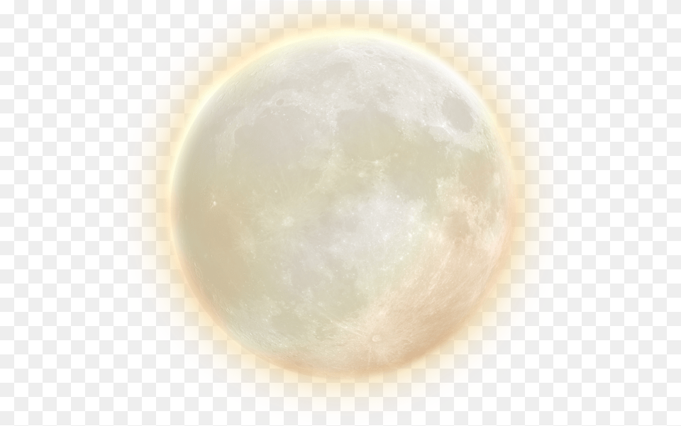 Ftestickers Sky Moon Full Luminous Glowing Yellow Moon, Astronomy, Nature, Night, Outdoors Free Png
