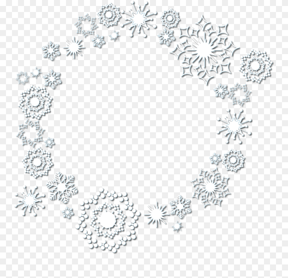 Ftestickers Snow Snowflakes Frame Borders Aesthetic Doily, Art, Floral Design, Graphics, Pattern Free Png Download