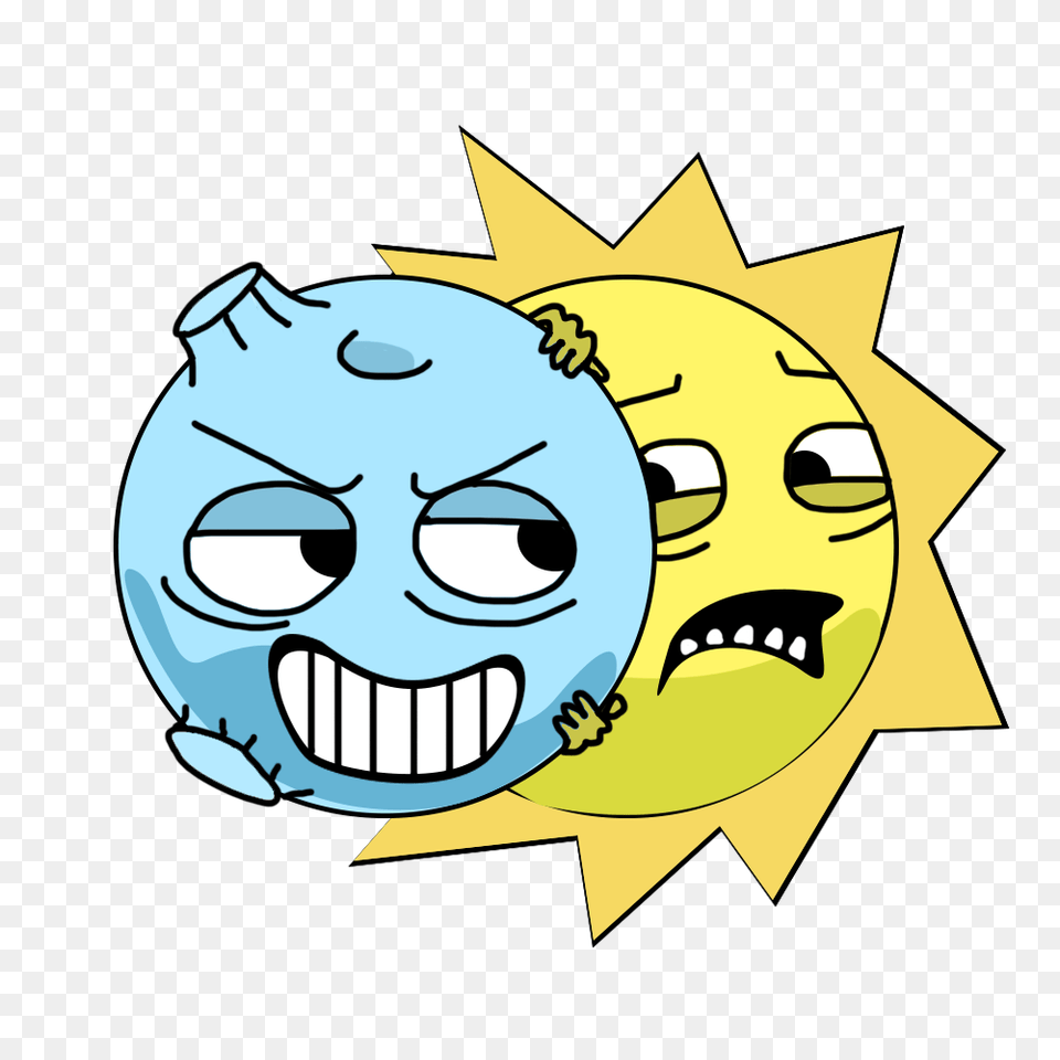 Ftestickers Solareclipse Solar Sun Moon Yellow Blue Sky, Face, Head, Person, Baby Free Png Download
