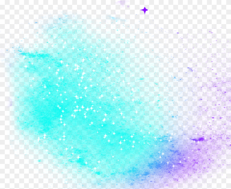 Ftestickers Space Stars Galaxy Nebula Teal Blue Illustration, Lighting, Nature, Night, Outdoors Free Transparent Png