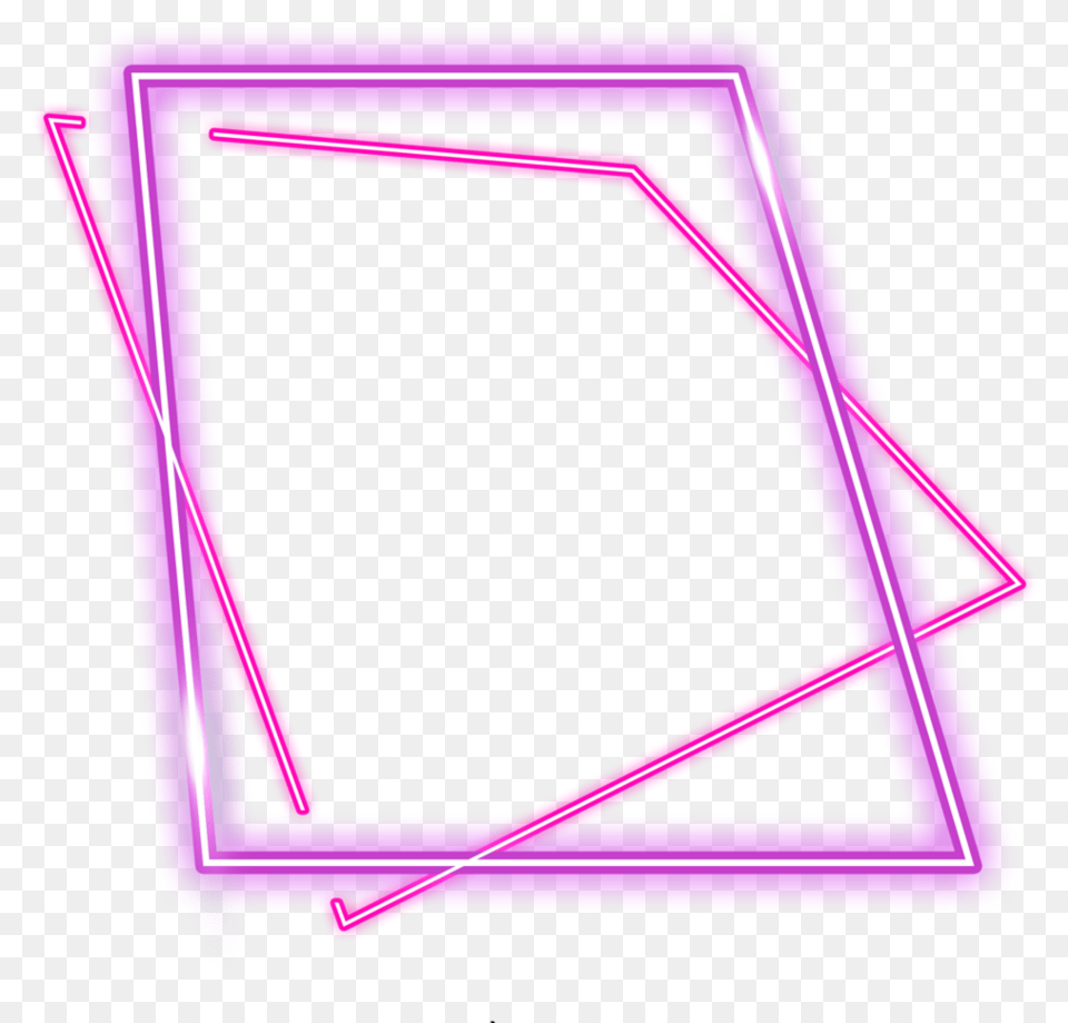 Ftestickers Square Frame Abstract Neon Luminous Colorfulness, Purple, Electronics, Light, Screen Free Png Download