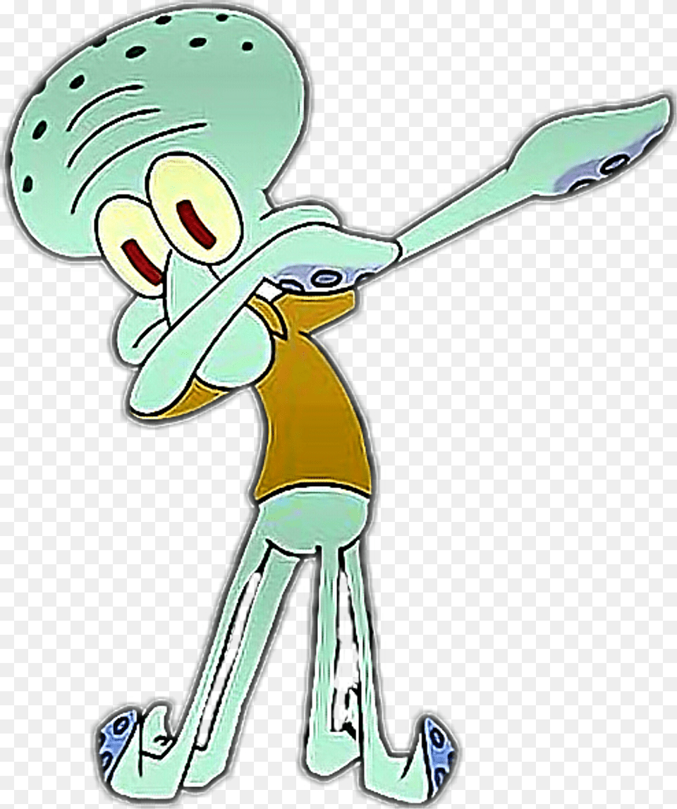 Ftestickers Squidward Dab Dance Transparent Background Squidward Dab, People, Person, Cutlery, Baby Png Image