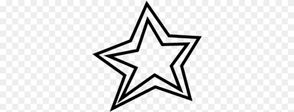 Ftestickers Star Black White Star Doodle, Gray Free Png Download