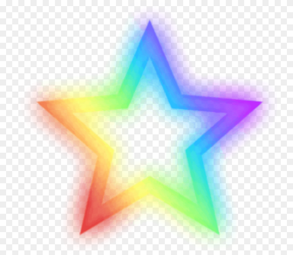 Ftestickers Star Rainbow, Star Symbol, Symbol, Person, Light Free Transparent Png