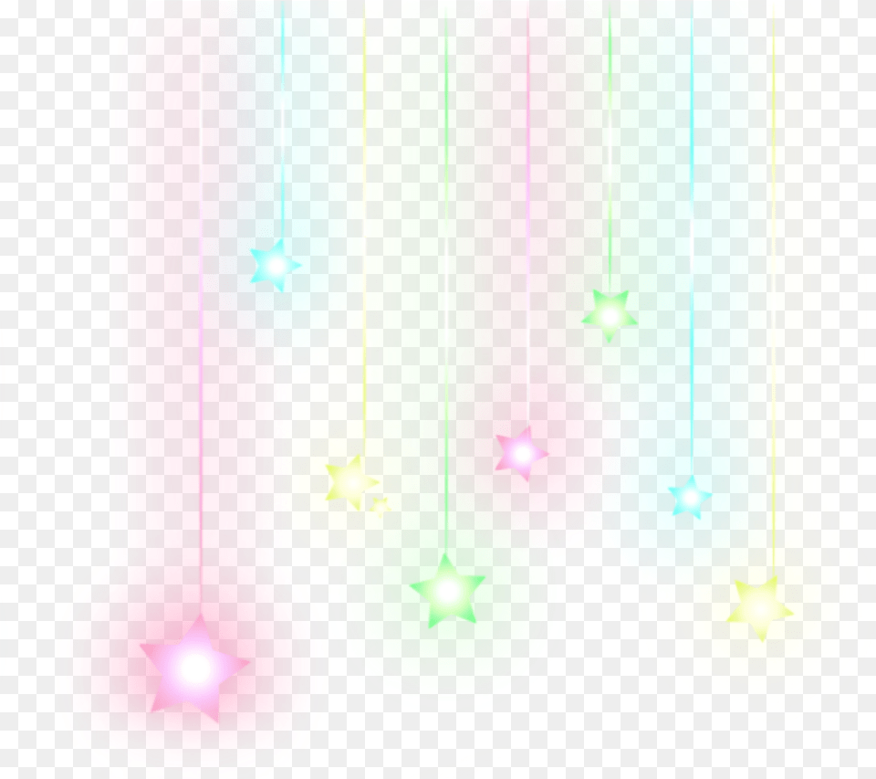 Ftestickers Stars Hanging Neon Luminous Colorful Graphic Design, Light, Lighting Free Png